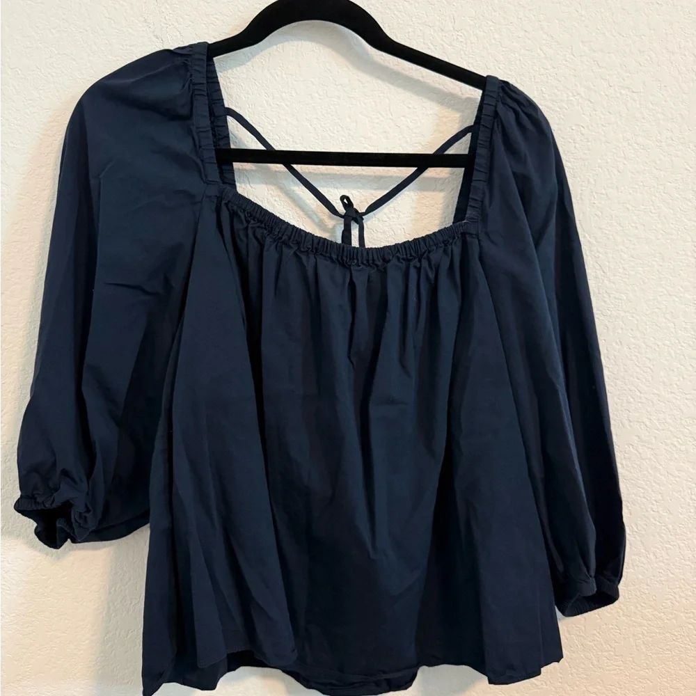 Madewell // EUC Puff-Sleeve Babydoll Top Women's Top - Picture 2 of 7